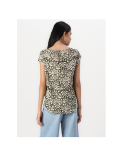 T-shirt vic imprimés tarmac kaki femme - Only