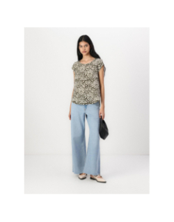 T-shirt vic imprimés tarmac kaki femme - Only