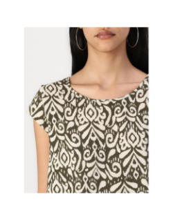 T-shirt vic imprimés tarmac kaki femme - Only