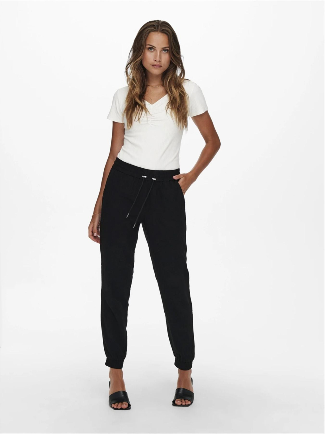 Pantalon pull-up kelda emery noir femme - Only