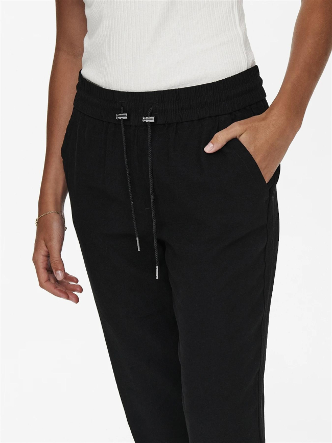 Pantalon pull-up kelda emery noir femme - Only