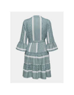 Robe courte manches 3/4 athena vert femme - Only