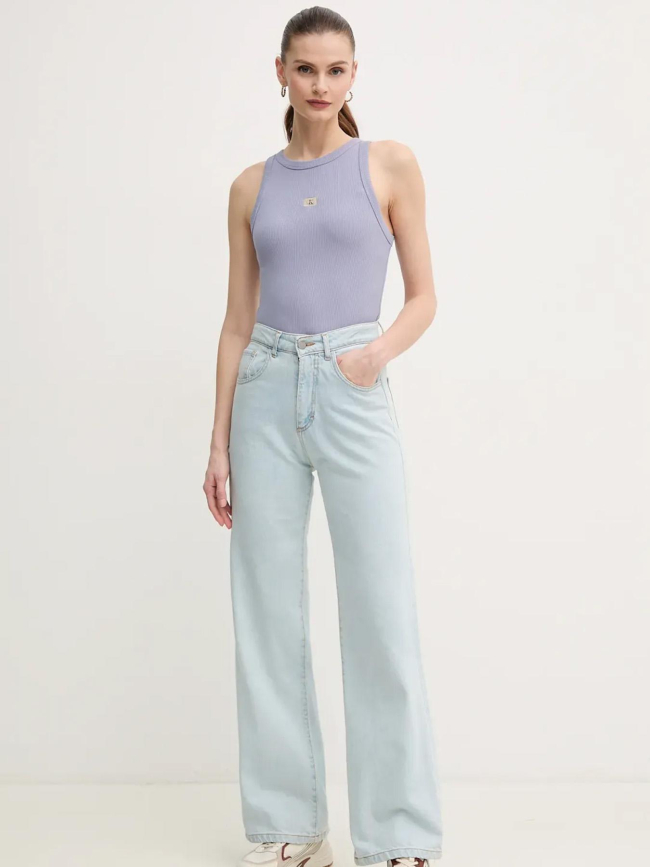 Débardeur côtelé washed violet femme - Calvin Klein Jeans