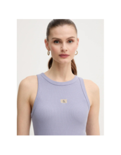 Débardeur côtelé washed violet femme - Calvin Klein Jeans