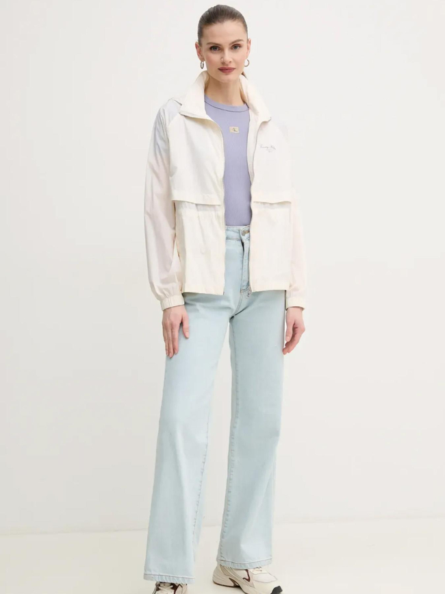 T-shirt côtelé washed violet femme - Calvin Klein Jeans