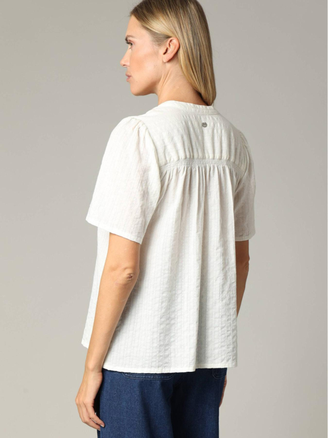 Top boutonné coleen blanc femme - Deeluxe