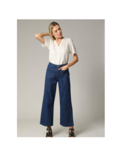 Top boutonné coleen blanc femme - Deeluxe