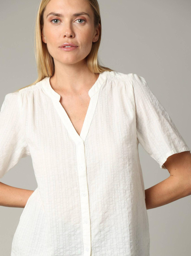 Top boutonné coleen blanc femme - Deeluxe