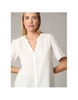 Top boutonné coleen blanc femme - Deeluxe