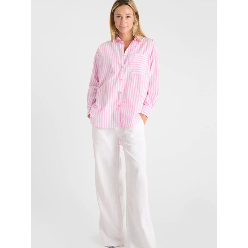 Chemise rayé ariana rose femme - Le Temps Des Cerises