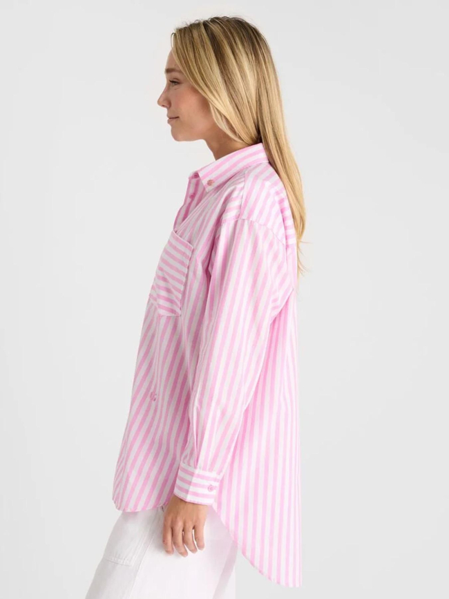 Chemise rayé ariana rose femme - Le Temps Des Cerises