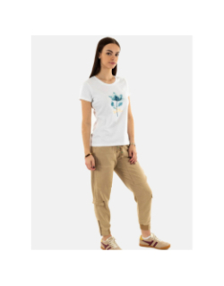 T-shirt graphic flower blanc femme - Salsa