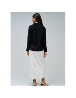 Blouse uni basic noir femme - Salsa