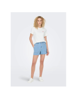 T-shirt cœur brodé pisa blanc femme - Jdy