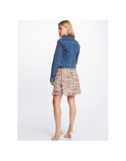 Veste en jean stone bleu foncé femme - Morgan