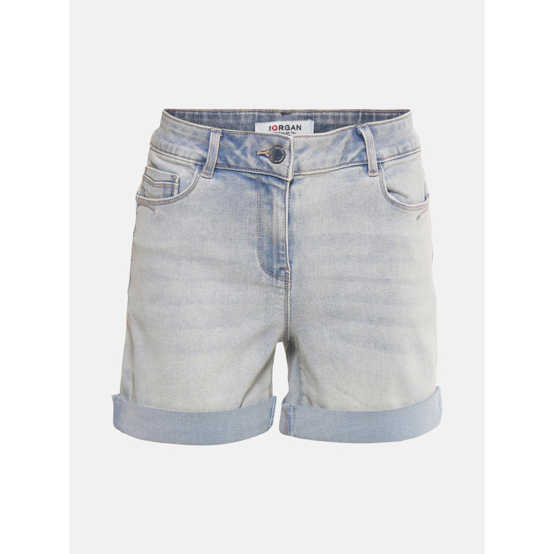 Short en jean shaku bleu clair femme - Morgan