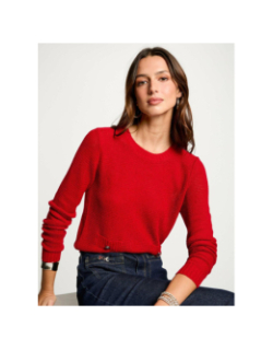 Pull uni msuni rouge femme - Morgan