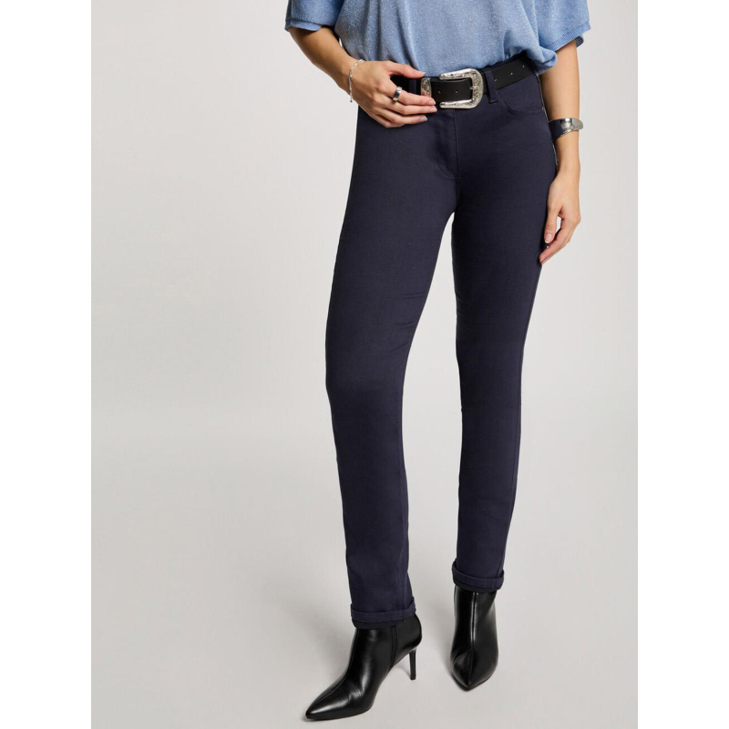 Jean droit petroi bleu marine femme - Morgan