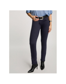 Jean droit petroi bleu marine femme - Morgan
