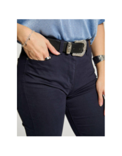 Jean droit petroi bleu marine femme - Morgan