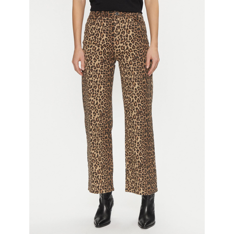 Pantalon large léopard tessa marron femme - Vero Moda