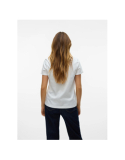T-shirt à manches courtes vmbitona lemon écru femme - Vero Moda