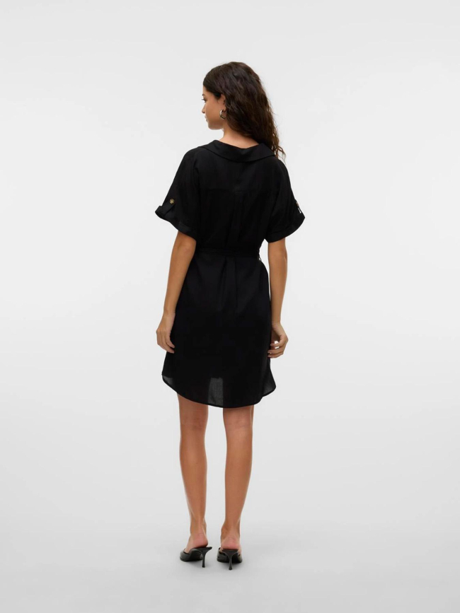 Robe boutonnée bumpy noir femme - Vero Moda