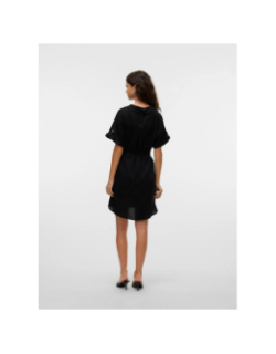 Robe boutonnée bumpy noir femme - Vero Moda