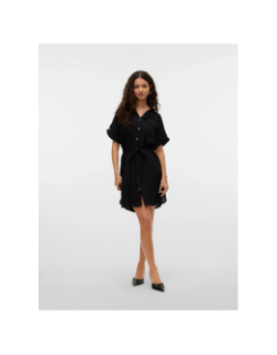 Robe boutonnée bumpy noir femme - Vero Moda