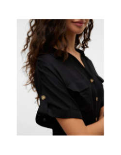 Robe boutonnée bumpy noir femme - Vero Moda