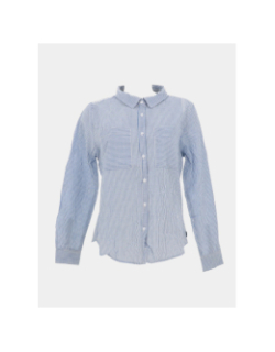 Chemise à manches longues rayée rodeio bleu femme - Sun Valley