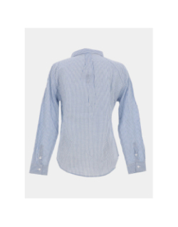 Chemise à manches longues rayée rodeio bleu femme - Sun Valley