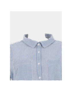 Chemise à manches longues rayée rodeio bleu femme - Sun Valley