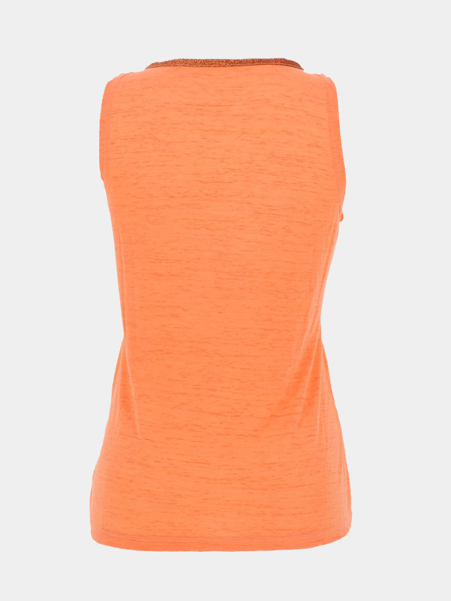 Débardeur col pailleté jirza orange femme - Sun Valley