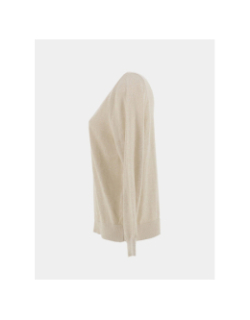 Pull brillant à col en v vmelsa shine beige femme - Vero Moda