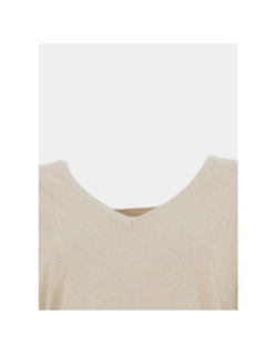 Pull brillant à col en v vmelsa shine beige femme - Vero Moda