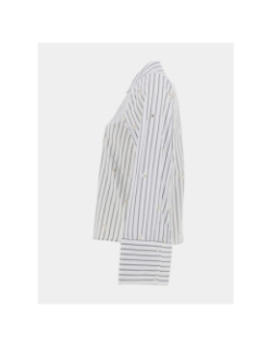 Chemise rayée loose sequins leila blanc femme - Vero Moda