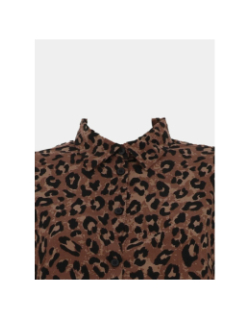 Chemisier léopard crop mira marron femme - Jjxx