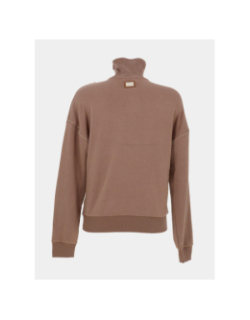 Sweat à col camionneur zippé adeline marron femme - Happy & So