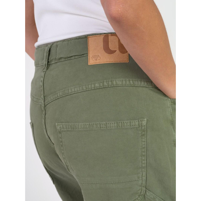 Des Cerises Pantalon Cargo Femme Kaki Avec Poches Pantalon Large