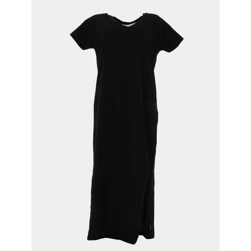 Robe t-shirt fendue rojo noir femme - Le Temps Des Cerises