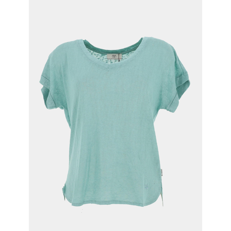 T-shirt effet brillant pati fresh bleu femme - Le Temps Des Cerises
