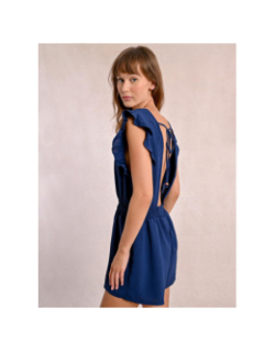Combishort playsuit bleu marine femme - Molly Bracken