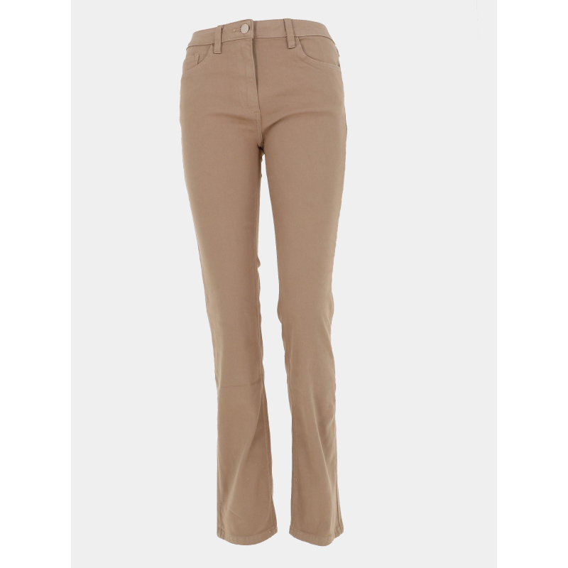 Jean droit petroi beige femme - Morgan