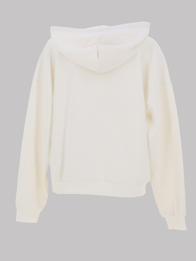 Sweat à capuche daze cœur léopard blanc femme - Only