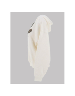 Sweat à capuche daze cœur léopard blanc femme - Only