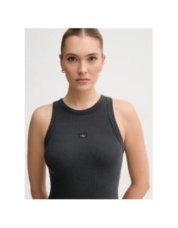 Débardeur côtelé washed gris anthracite femme - Calvin Klein Jeans