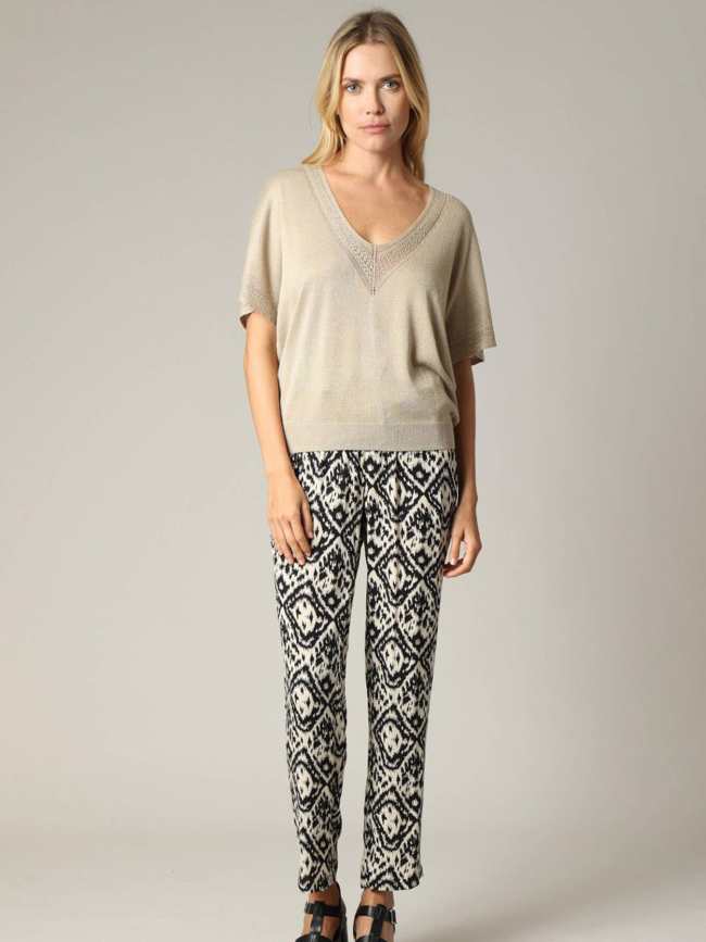 Top pailleté marlyn beige femme - Deeluxe