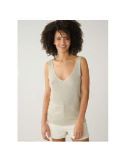 Débardeur à strass shine beige femme - Deeluxe