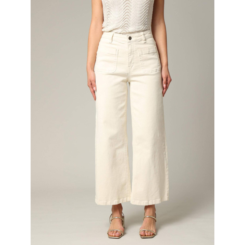 Jean large liloo beige femme - Deeluxe